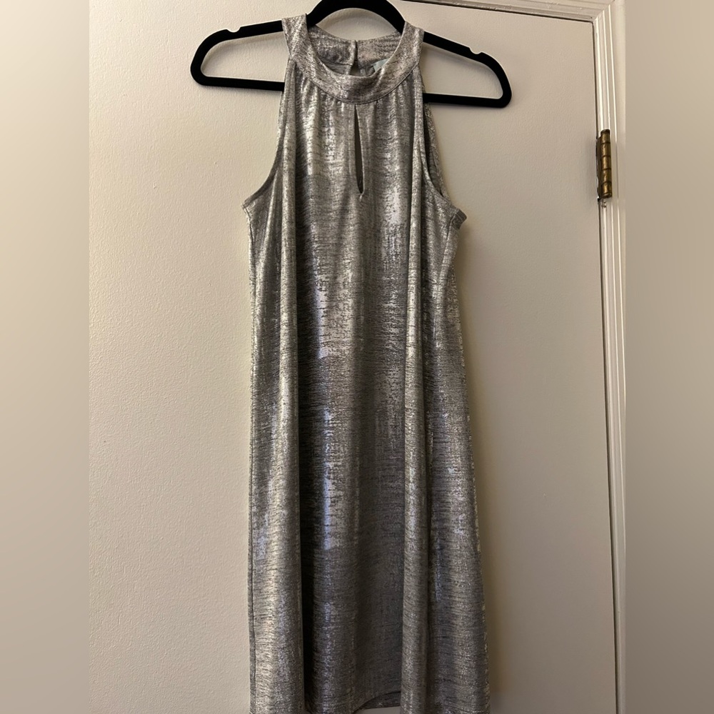 Veronica M Silver Dress worn once size Small